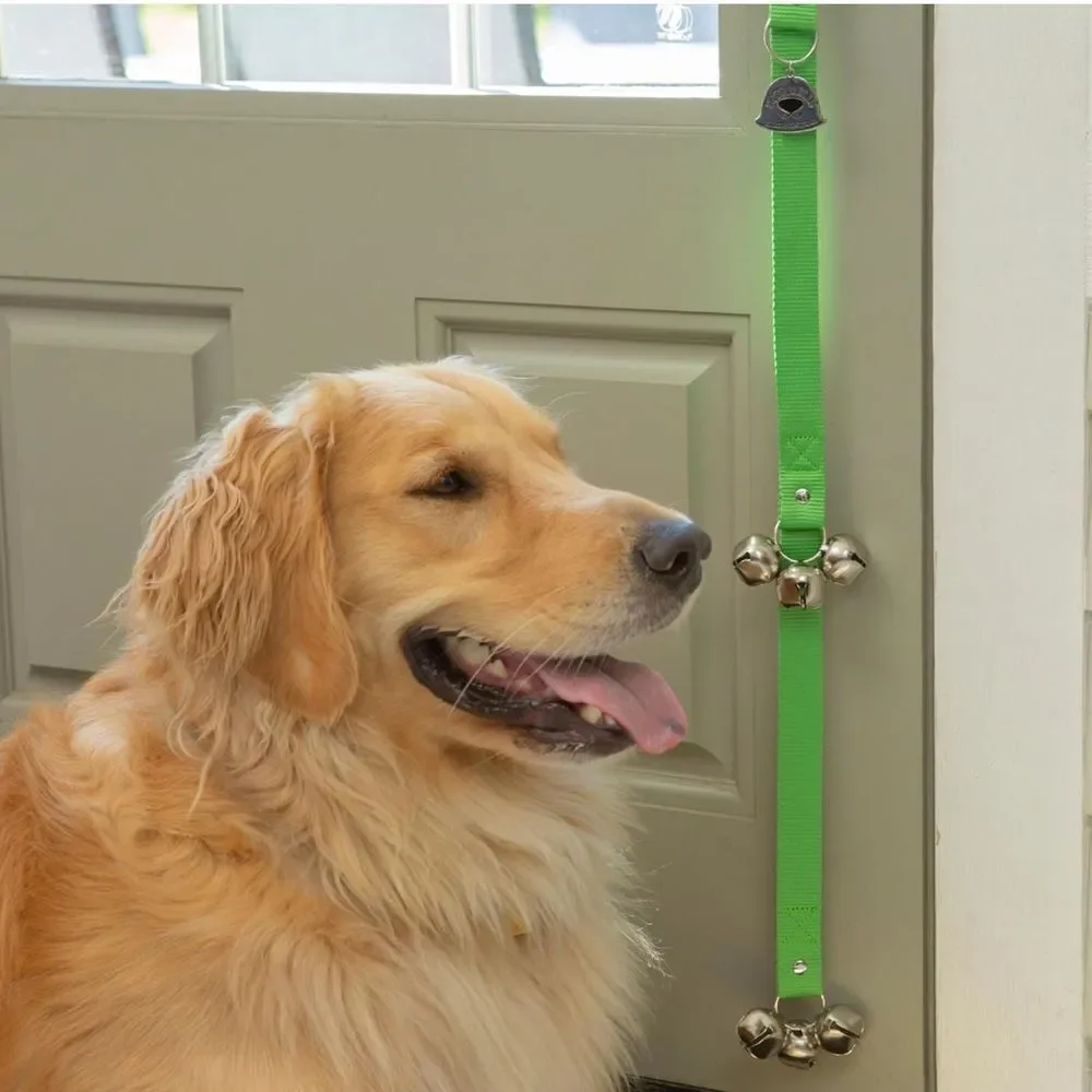 2  🟢🟡 Green and Yellow Dog Training Bells EUC  1 for each door.